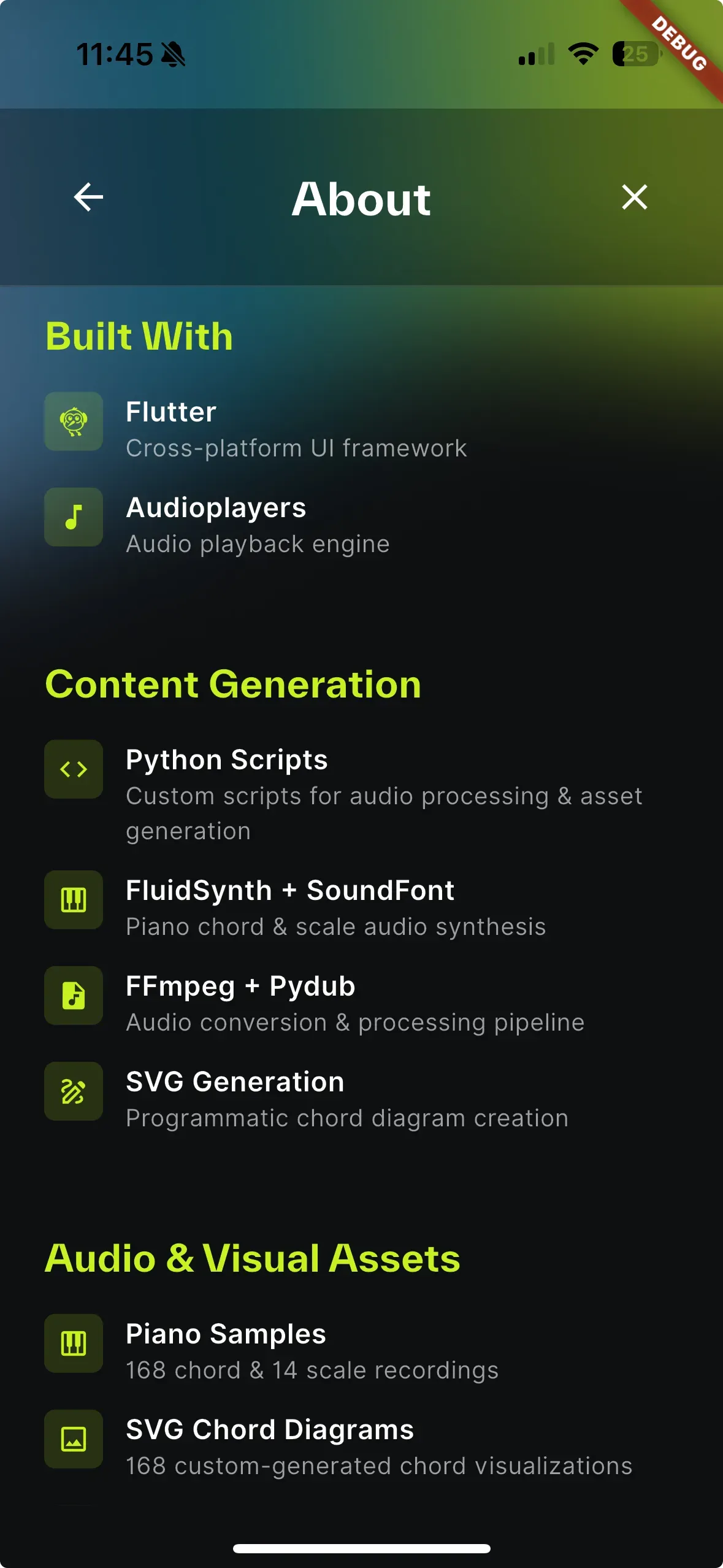 MemoSonic home screen