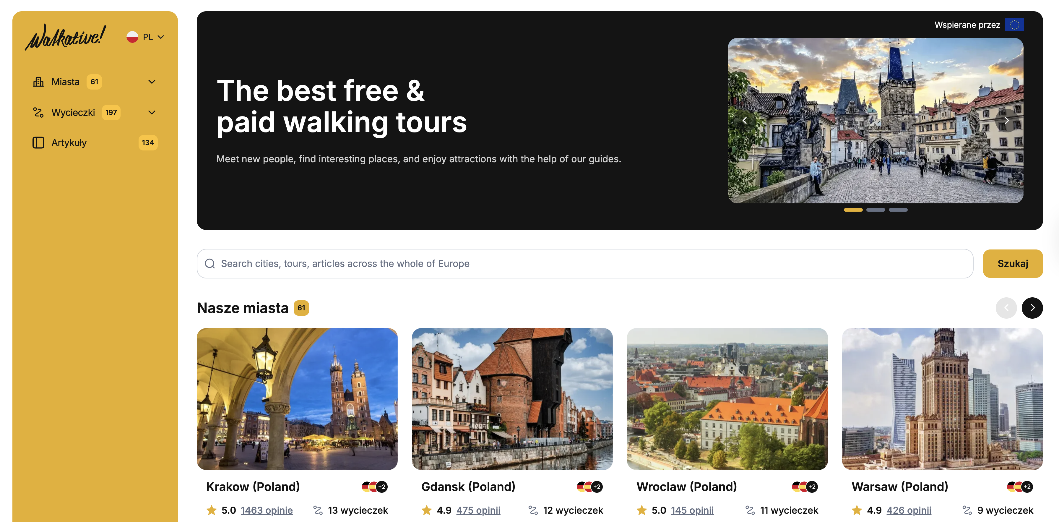 Walkative 2.0 - Cloud-Based Booking Platform for Free Walking Tours